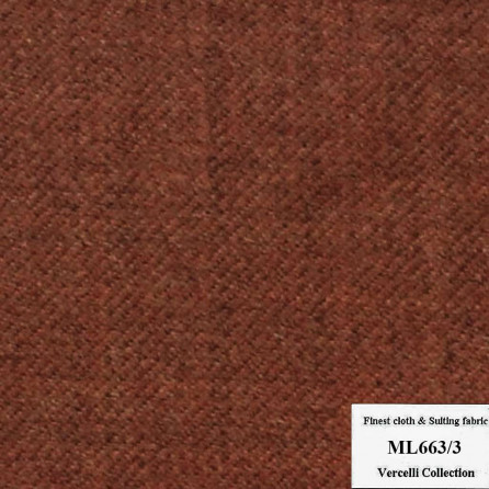 ML663/3 Vercelli CXM - Vải Suit 95% Wool - Đỏ Trơn